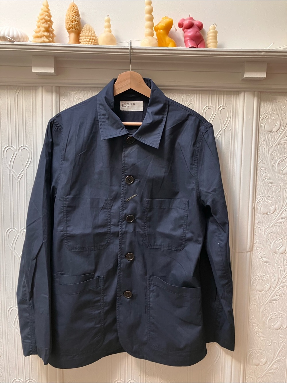 Navy Recycled Polytech Bakers Chore Jacke